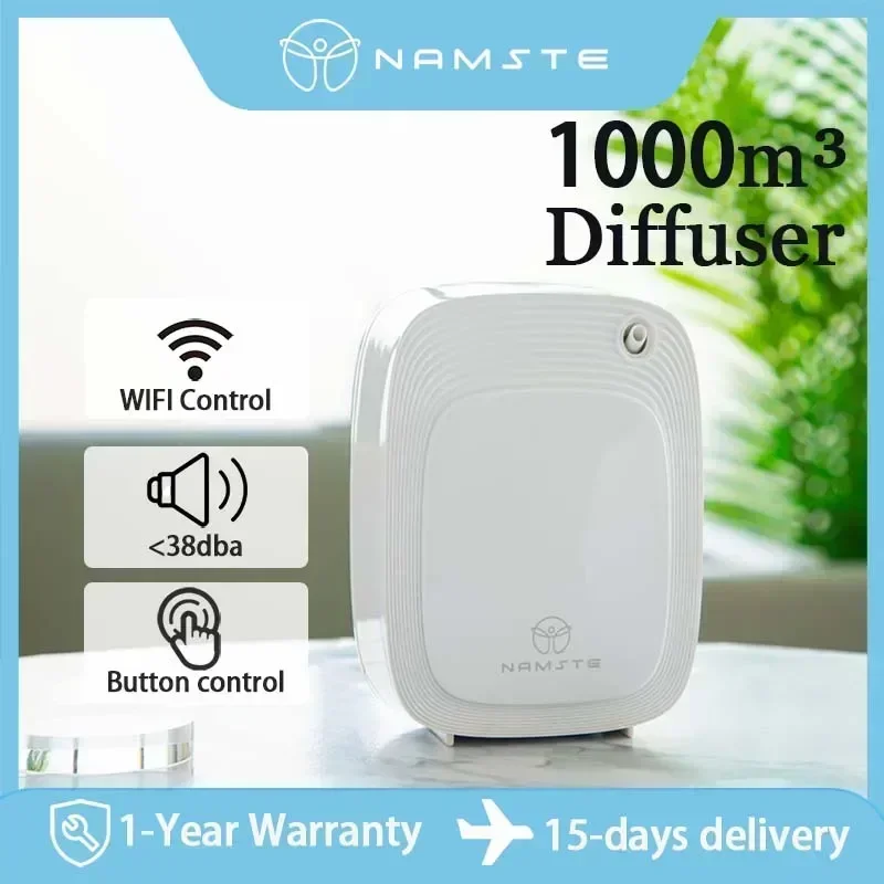 Home Fragrance Best - Namste 1000m³ アロマディフューザーマシン 200ML 容量エッセンシャルオイル空気清浄機フレグランスオイルディフューザーホームエアフレッシュナーホット