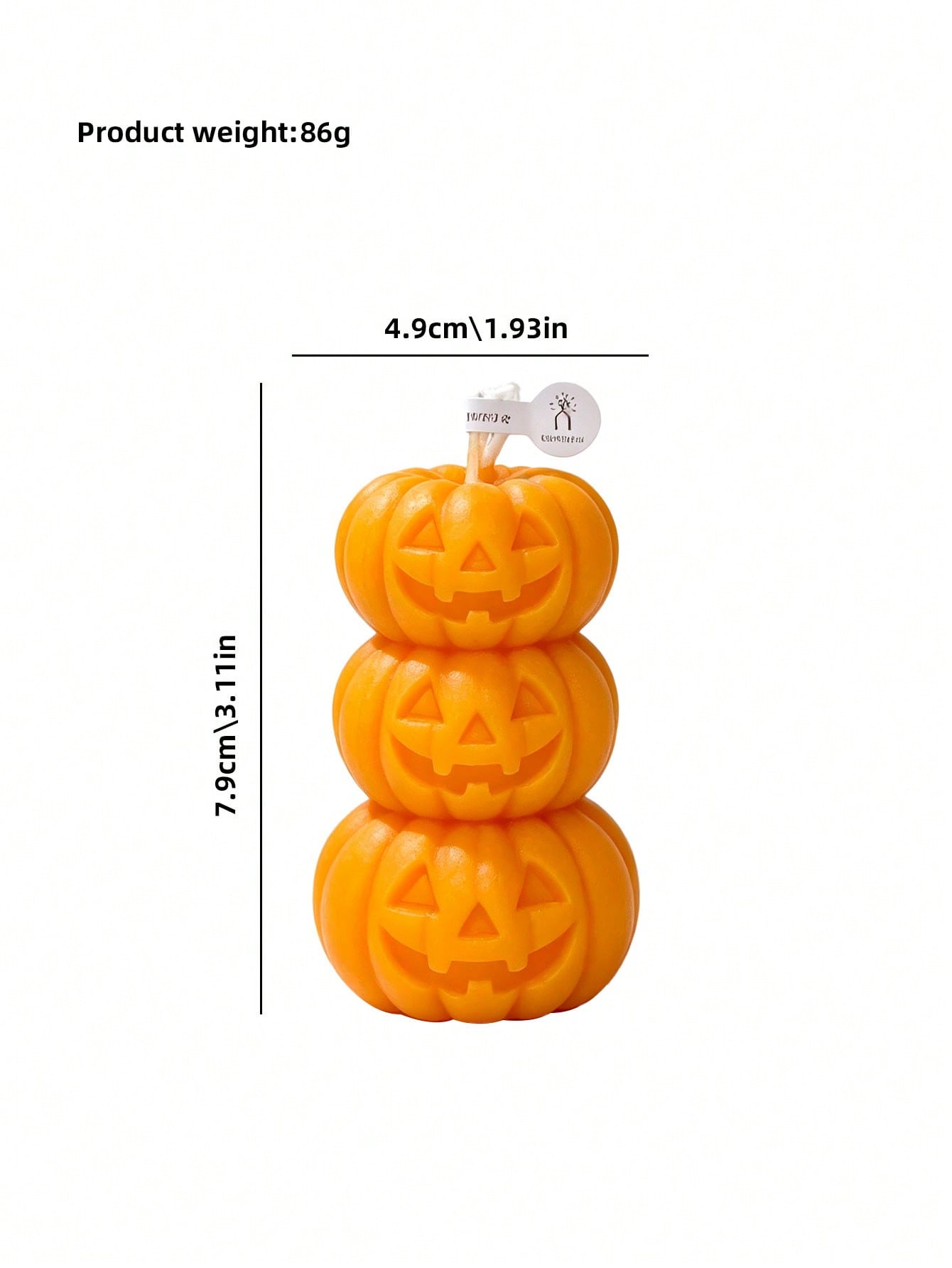 ハロウィン用3層式パンプキン型キャンドル1個、パンプキンデザ - Home Fragrance Usa のレビューと価格